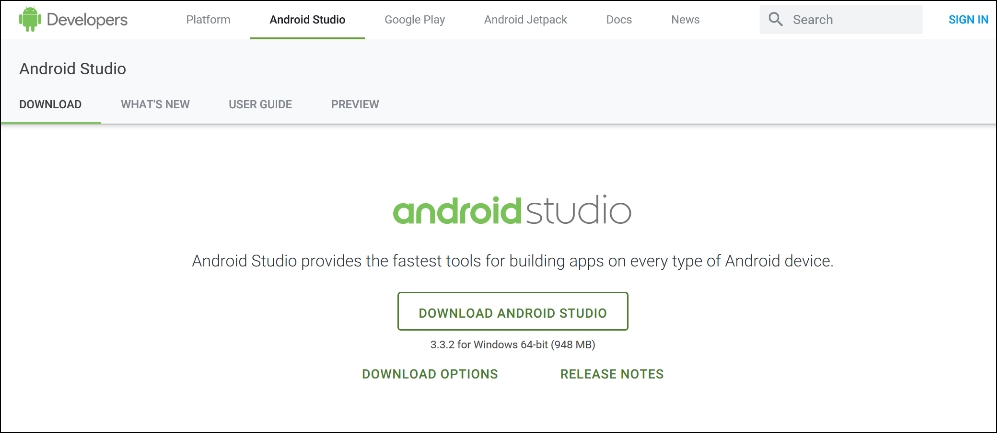 Setting up Android Studio - Android Programming with Kotlin for ...