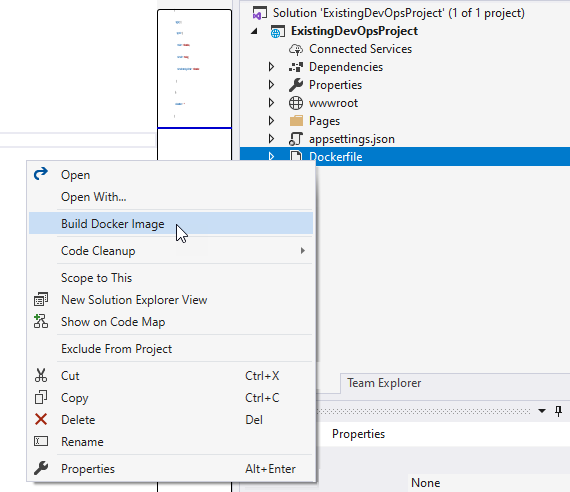 Creating an image with the application - Implementing Azure DevOps ...