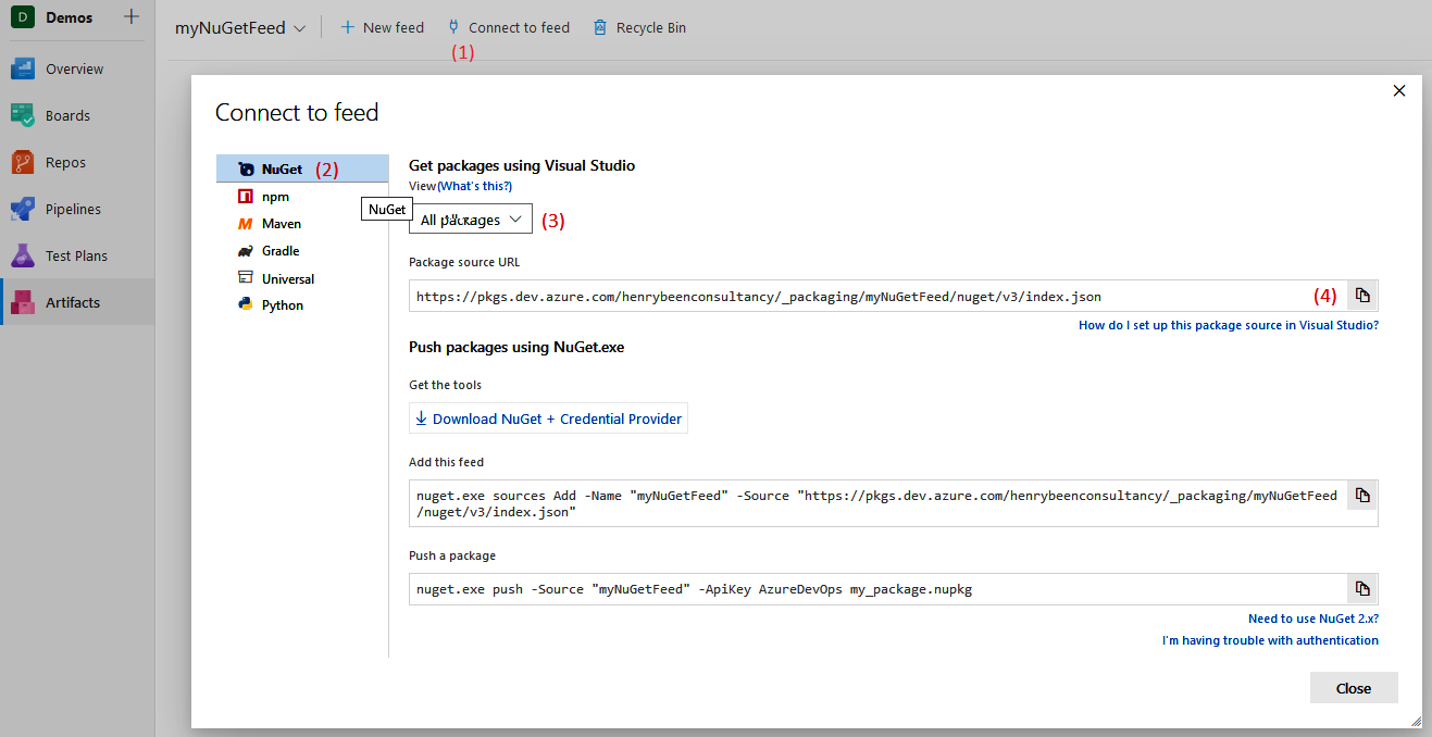 Uploading packages by hand - Implementing Azure DevOps Solutions [Book]