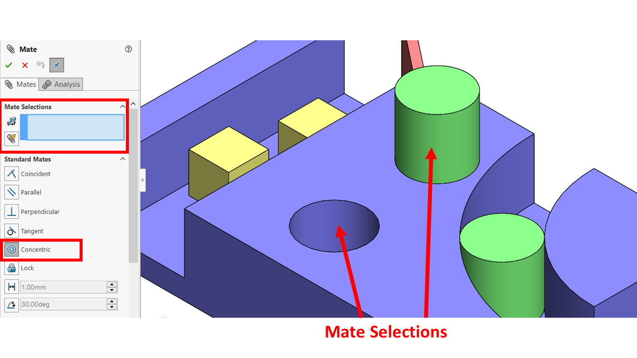 Applying the concentric mate - Learn SOLIDWORKS 2020 [Book]