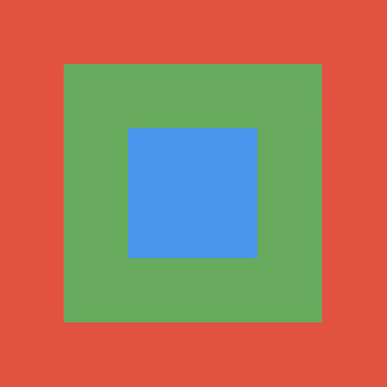 Figure 2.10 – A stack with three colored containers aligned centrally