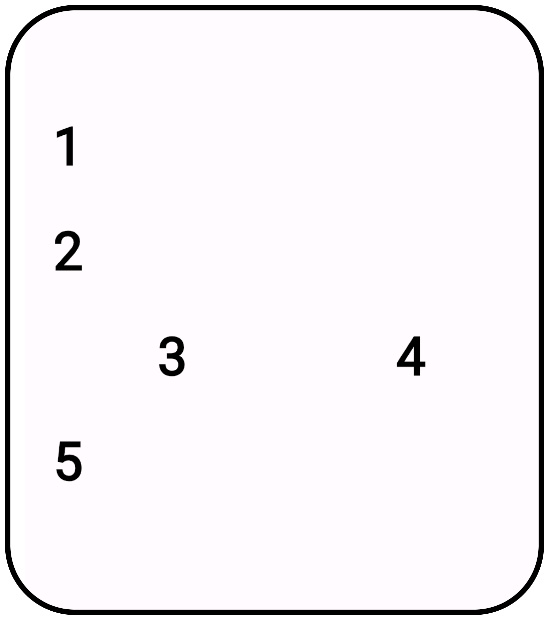 Figure 2.11 – A column with text widgets and a row with various alignments