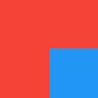 Figure 2.9 – A stack with two colored containers with different alignments