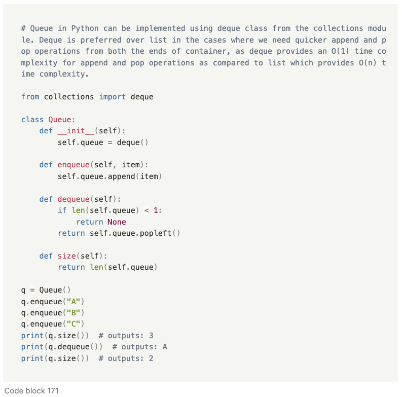 Exercise 2: Implementing a Queue - Python and SQL Bible [Book]