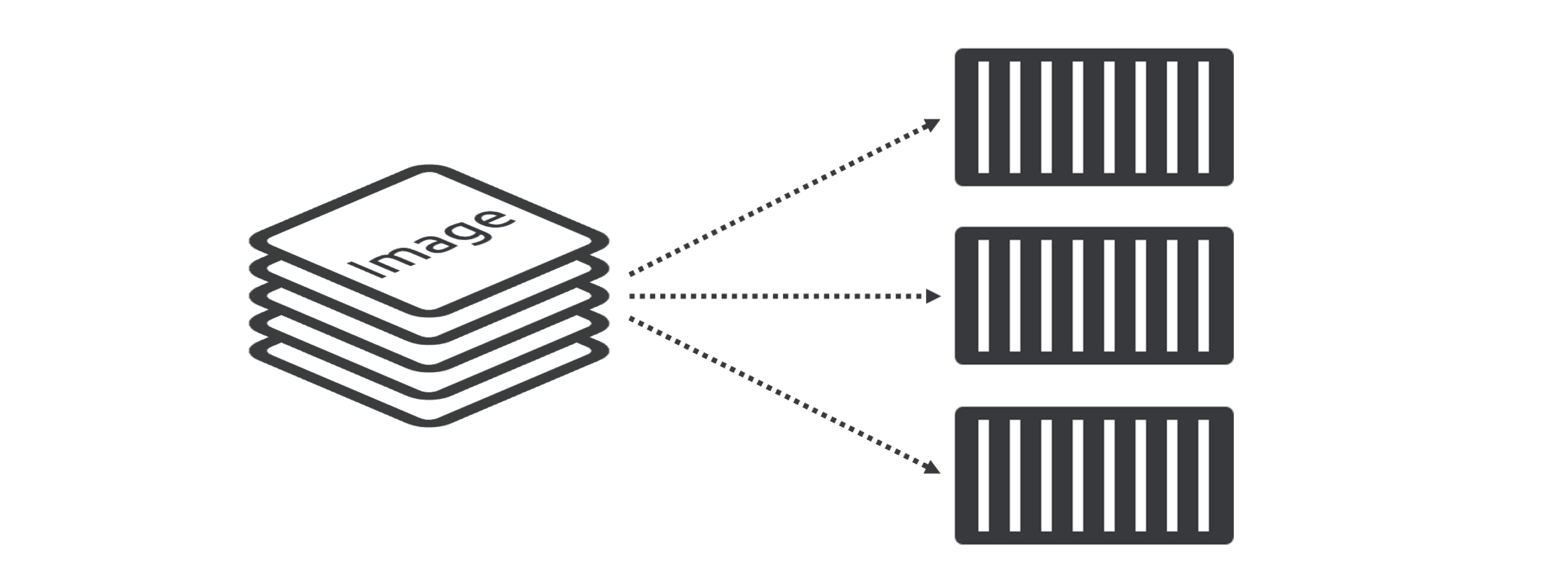 Figure 1.5. Single image starting three containers.
