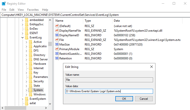 Changing the default logs location - Windows Server 2019 Administration ...