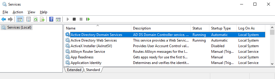 Window Service Control Accessing and managing Windows services - Windows Server 2019 ...