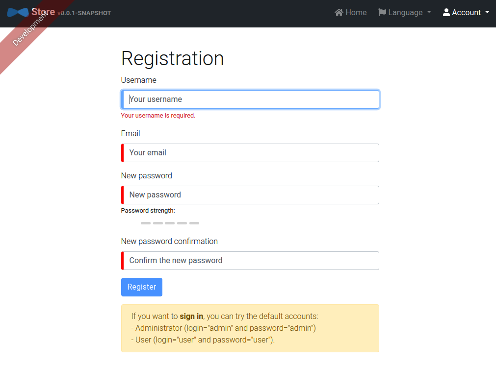 Registration - Full Stack Development with JHipster - Second Edition [Book]