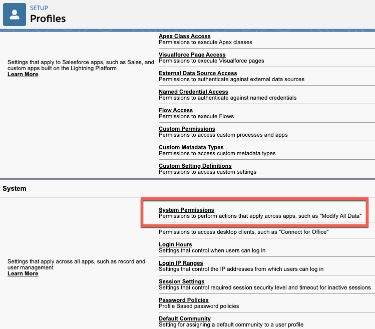 System and user permissions - Salesforce for Beginners [Book]