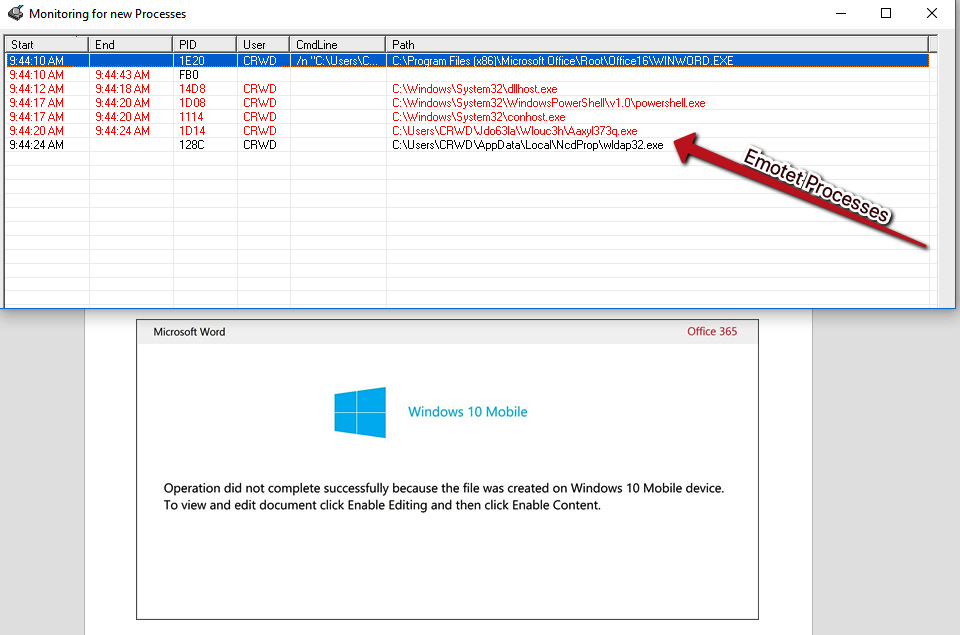  Emotet processes running from %LOCALAPPDATA%