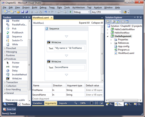 Initializing a WF program using InArguments - Microsoft Windows ...
