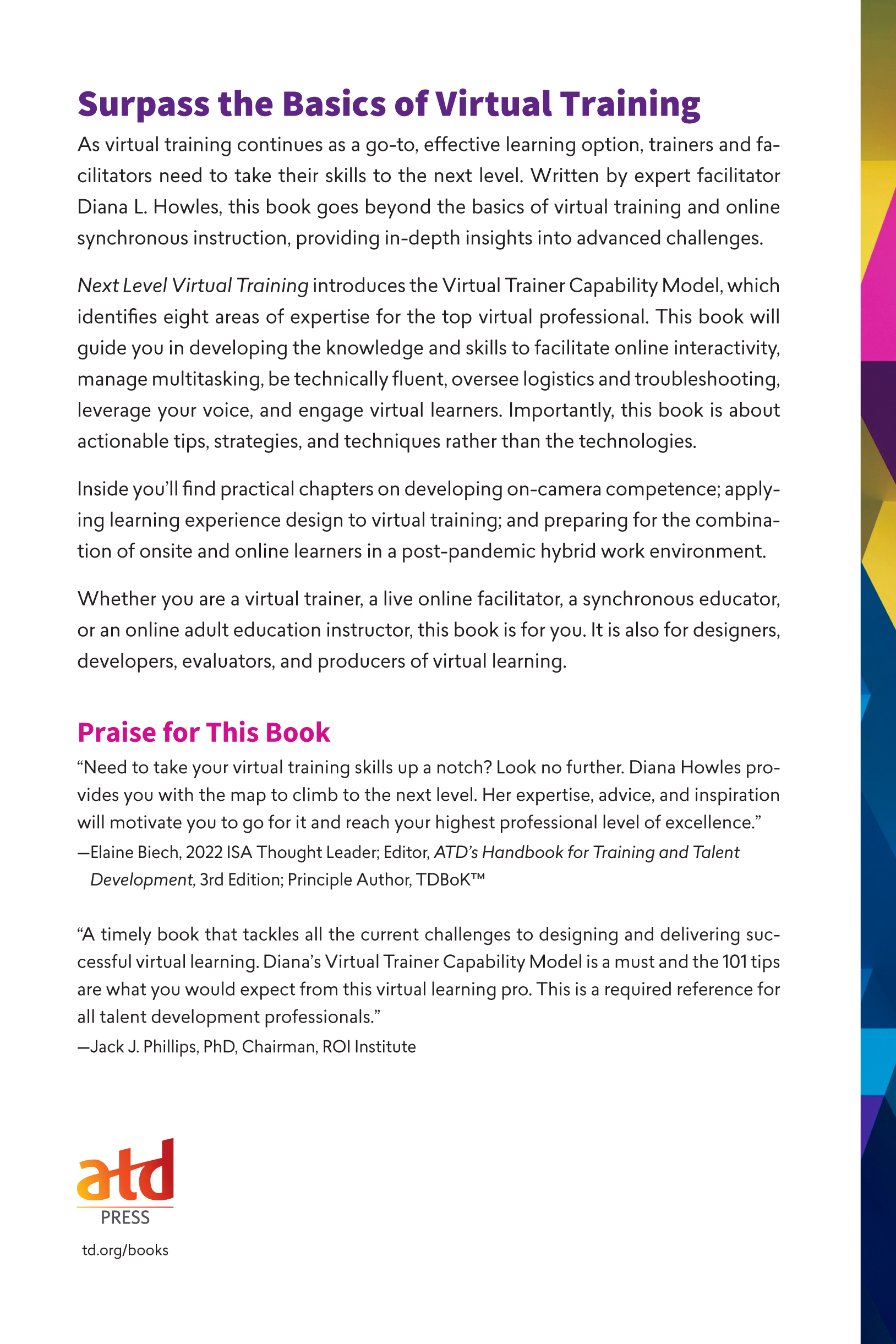 Back Cover - Next Level Virtual Training: Advance Your Facilitation [Book]