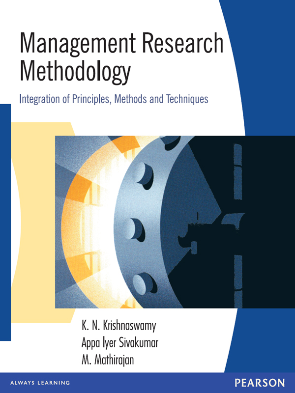 Cover - Management Research Methodology: Integration of Principles ...