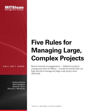 Five Rules for Managing Large, Complex Projects [Article]