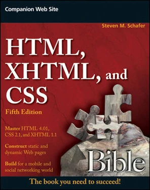 4. The HEAD Elements - HTML, XHTML, and CSS Bible, Fifth Edition [Book]