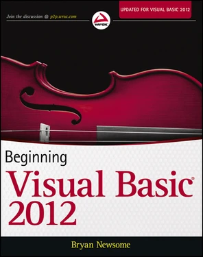 Chapter 4: Controlling the Flow - Beginning Visual Basic 2012 [Book]