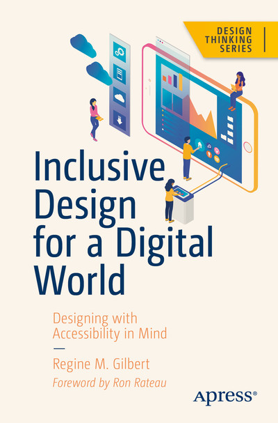 Illustration of digital devices with accessibility symbols