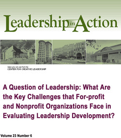 A Question of Leadership: What Are the Key Challenges that For-profit and Nonprofit Organizations Face in Evaluating Leadership Development?