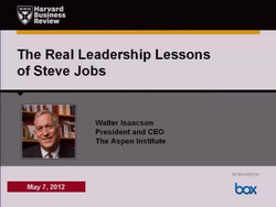 The Leadership Lessons of Steve Jobs