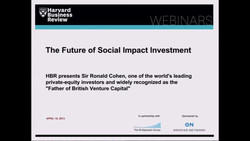 The Future of Social Impact Investment