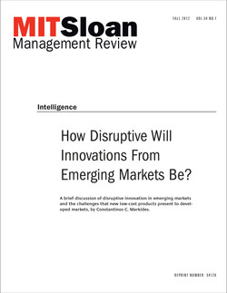 How Disruptive Will Innovations from Emerging Markets Be?