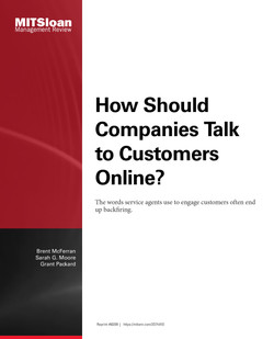 How Should Companies Talk to Customers Online?