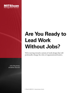 Are You Ready to Lead Work Without Jobs?