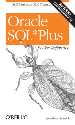 Oracle SQL*Plus Pocket Reference, 3rd Edition